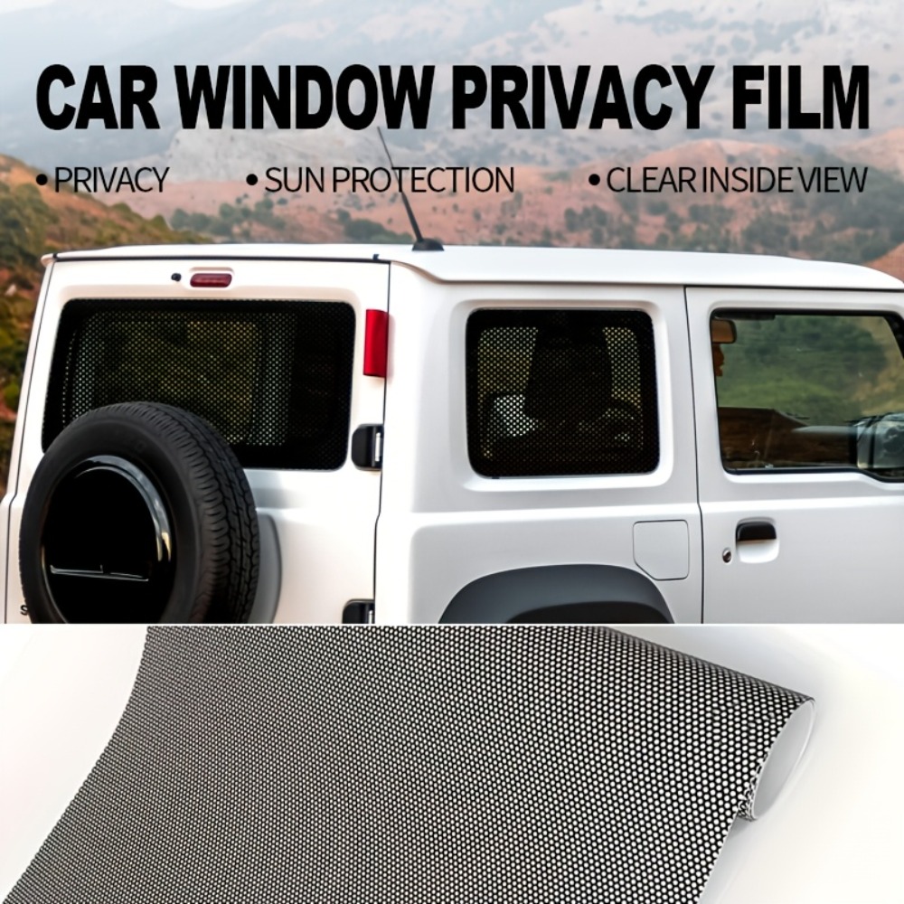 Privacy Screen Protector - 1 Rollo de Vinilo Perforado Negro