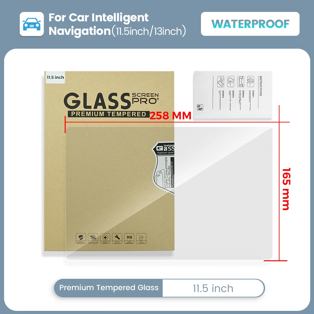 Glass Protector Auto - Película protectora adhesiva para Radio de