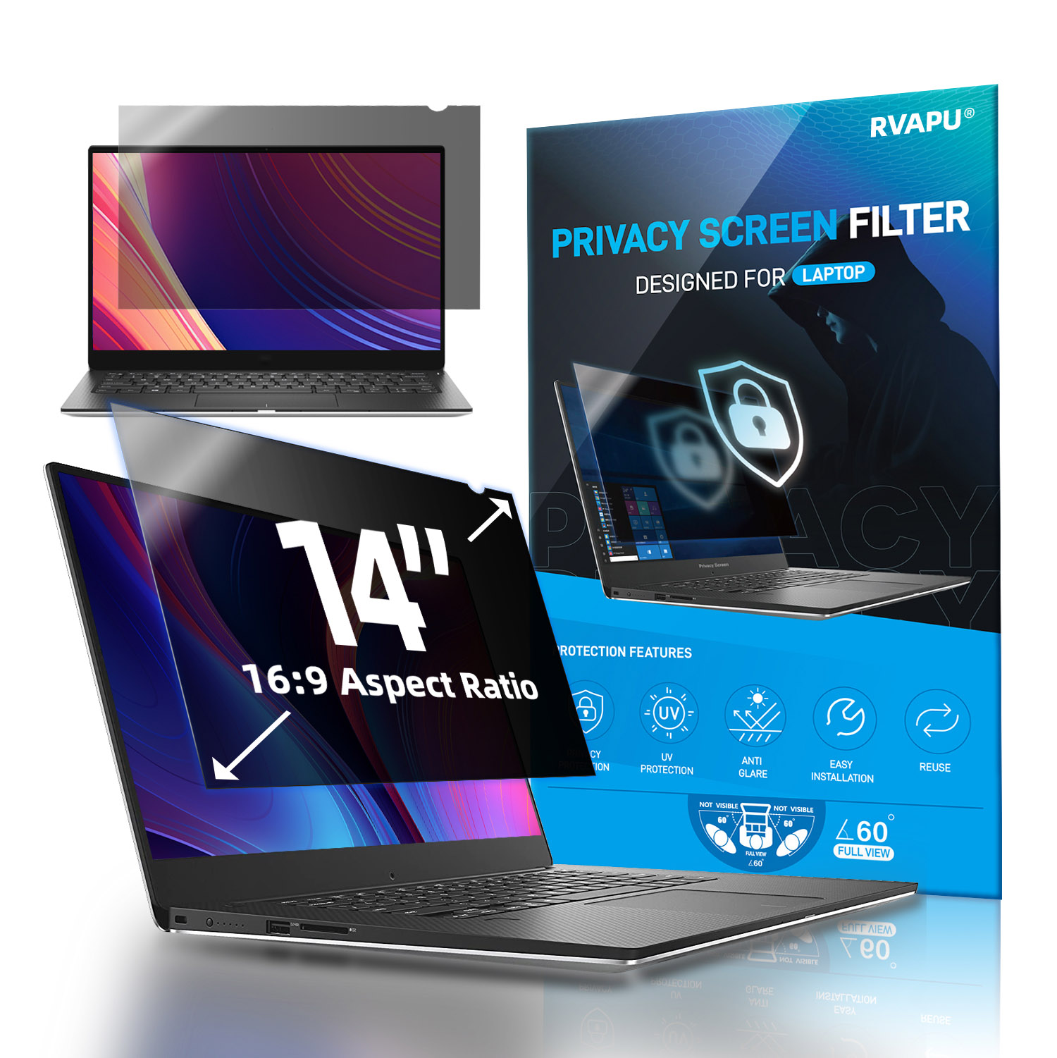 Matte Anti Glare Screen - Para ordenador portátil 14 pulgadas privacidad