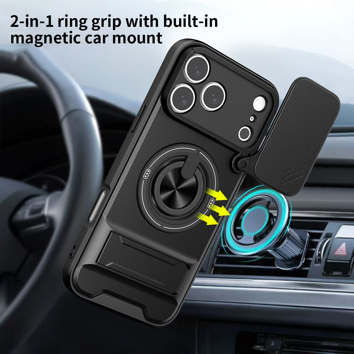 Funda de teléfono magnética pa - Camera Lens Protector reseña y precio