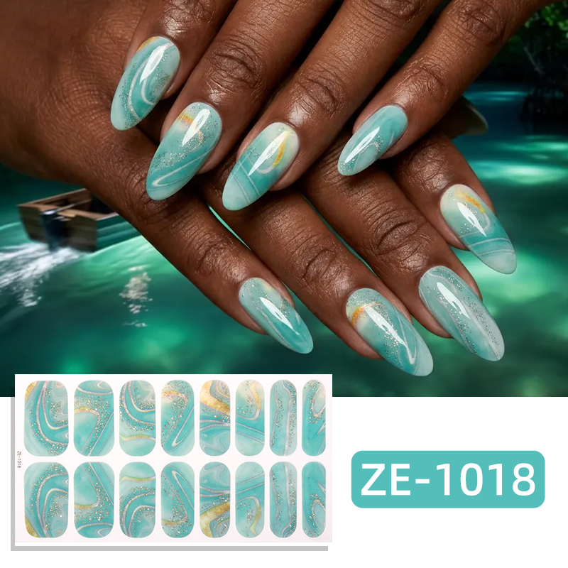 16 Tips de Uñas con Purpurina  - Full Cover Adhesive reseña y precio