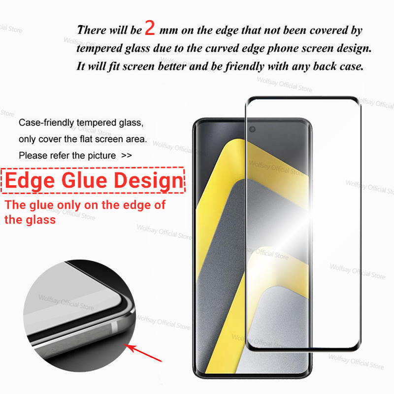 3/2/1 Uds vidrio de borde curv - Curved Edge Screen reseña y precio