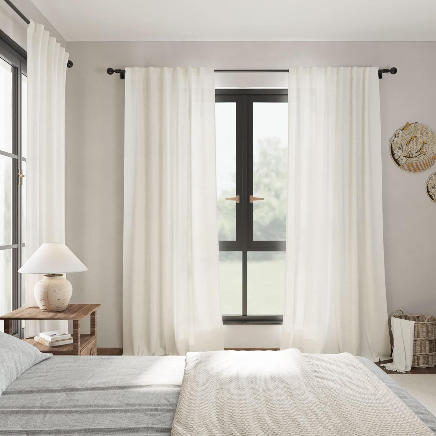 Cortinas de Lino Crema con Len - Privacy Filter 2Pack reseña y precio